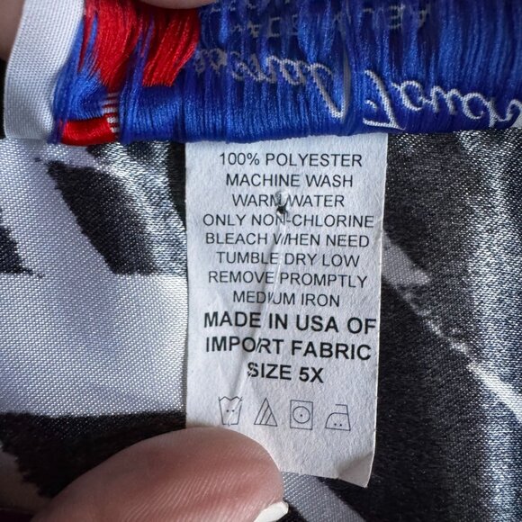 Vtg A Personal Touch Shirt Womens 5X Deadstock NEW‎ Tropical Black White Blouse - Picture 5 of 6